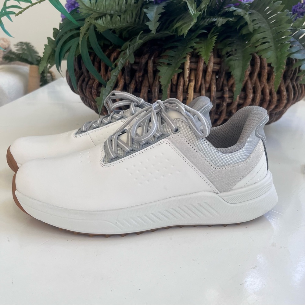 ORTHOFEET WMN Sz 10.5M Approach Shot Spikeless Golf Shoes White Leather NEW $150